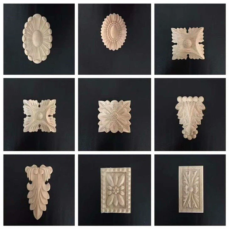 Antique wooden rosettes (2)
