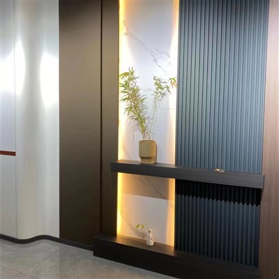 ফ্ল্যাট ওয়াল প্যানেল বাঁশি ওয়াল প্যানেল অভ্যন্তরীণ বাড়ির সজ্জা প্যানেলিং