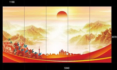 চাইনিজ ওয়াল 3 ডি কার্বন স্ফটিক প্যানেল